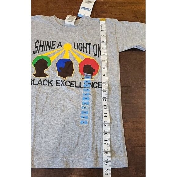 Shine A Light On Black Excellence Tee T Shirt Size 6 7 NWT Proud by Design New - Picture 7 of 8